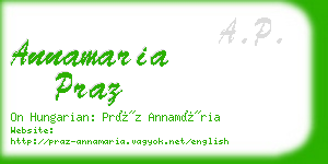 annamaria praz business card